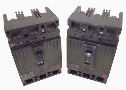 Lot 2 ge ted 50/70a 3-pole circuit breaker 480v molded case ted134050/ted134070 for sale
