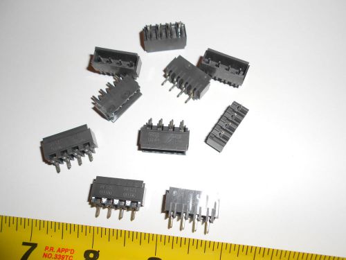 10 pcs WECO 4 position header connector, PCB Mount