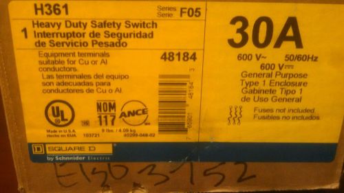 Square D H361 fusible heavy duty safety switch
