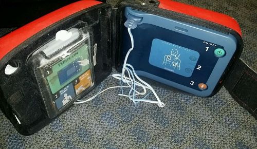 Philips Heartstart M5070A Onsite AED Defibrillator  Battery &amp;  Pads