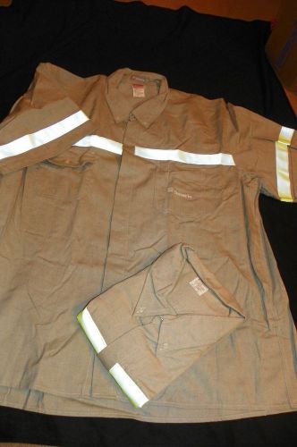 Lot of 2 Hi Visibilty Work Shirts Size 11XL Tenaris Reflective Uniform