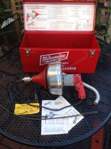 RARE Milwaukee Electric Drain Cleaner Kit With Carry Case 0566-1