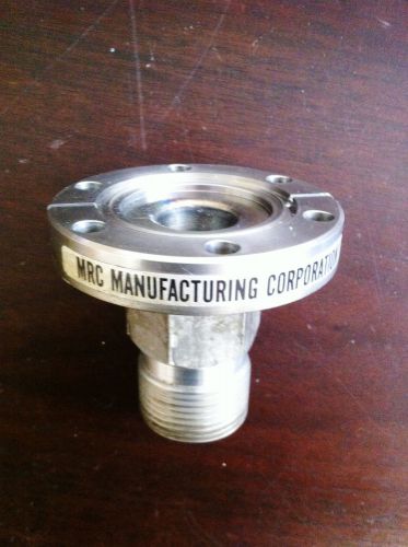 Mrc corporation 2.75&#034; cff half nipple tapped feed through ultra high vacuum for sale