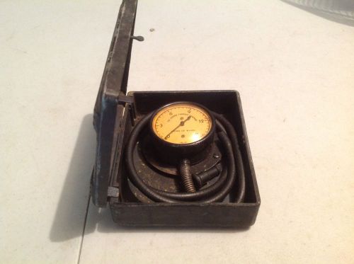 Vintage marshalltown pressure gauge in aluminum box for sale