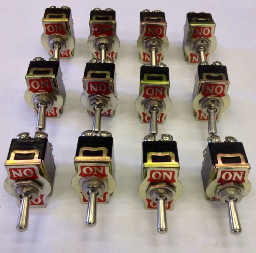 Qty. 12 DPDT Toggle Switches 20A 125 VAC Brand New Screw Terminals