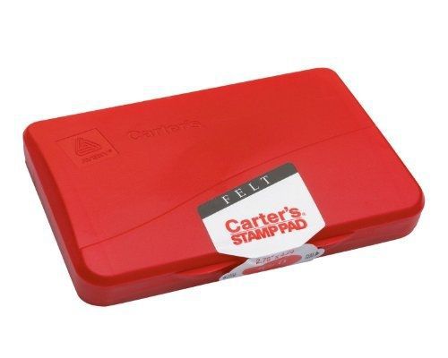 Avery Carter&#039;s Felt Stamp Pad, Red, 2.75 inch x 4.25 inch (21071)