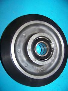 Rubber Caster Wheels 6  1/2 ” Aluminum center for 1” axle  USP13787   PEC0610