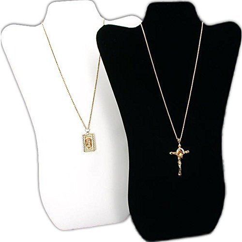 1 X 2 Tall Curved Necklace Easel Display Black &amp; White 14&#034;