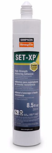 Simpson strong-tie set-xp10 epoxy 8.5 oz single cartridge with two nozzles for sale