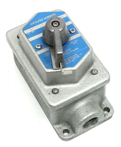 CROUSE-HINDS MC11272 Heavy Duty Selector Switch 1/2&#034; DeadEnd 600VAC 2-Pos 4-Crct