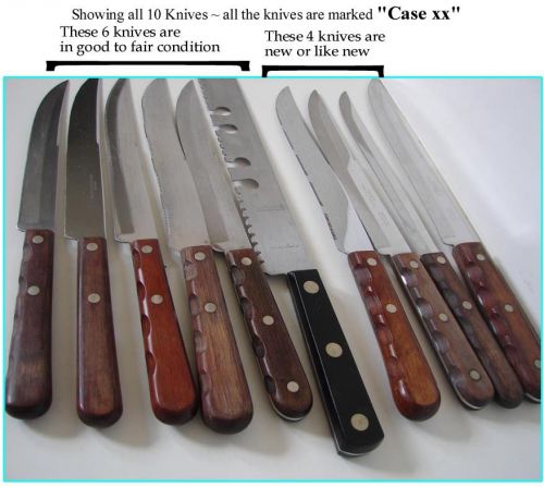 4 Exceptional Case xx Knives + 6 Case Knives 10 Total Lot ~ Chef Cutlery Knives