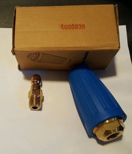 Turbo Nozzle 4000 psi, Size 3.0, 1/4&#034; with quick connect/disconnect-Color Blue