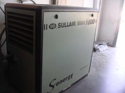 Sullair 1800 S Energy 25 hp Rotary Screw &amp; Sliding Vane Air Compressor Model #18