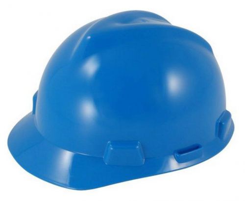 Msa safety works 475359 hard hat with ratchet &amp; v-guard, blue for sale