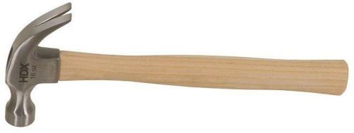 Ash Handle Hammer HDX 16 Oz. Curved Wood Mallet Hand Carpenter Tool Wooden New