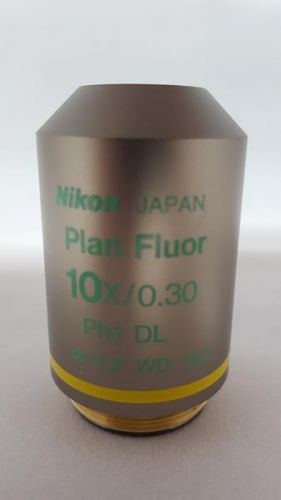 Nikon cfi plan fluor dl 10x /0.30 ph1 wd 15.2 infinity/1.2 microscope objective for sale