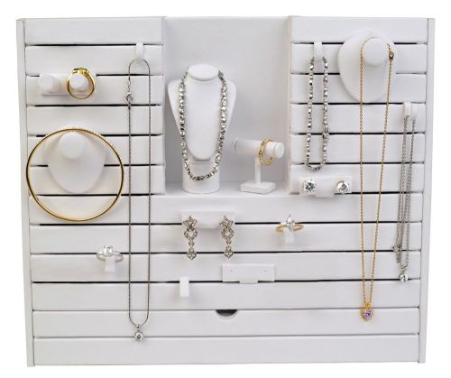 Jewelry Box Jewelry Collection Wall Display Multi-purpose Slant Wall Leatherette