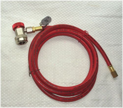 One CPS (USA)Yellow Jacket 1/4&#034;x 96&#034; Charging Hose RED Pro Set W Freon Valve