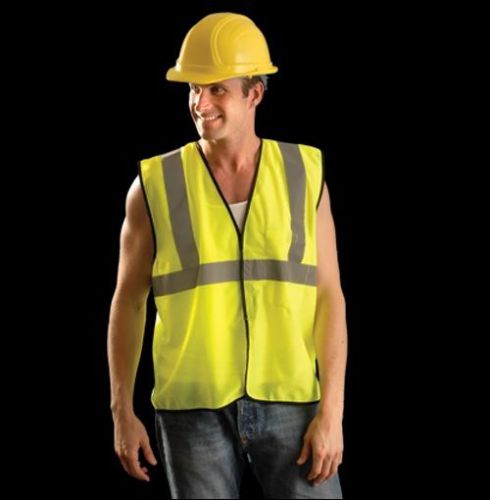 Occunomix Hi Vis Lime Value Mesh Standard Safety Vest Size L/XL Class 2 ECO-GC