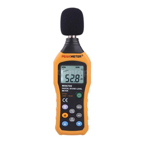 PEAKMETER MS6708 Digital Sound Noise Level Decibel Meter Measuring 30 dB~130 dB