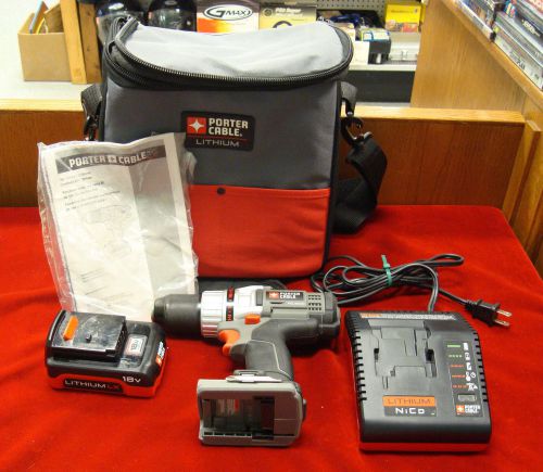 Porter cable pcl180cd 1/2&#034; 18 volt lithium compact drill / driver kit for sale