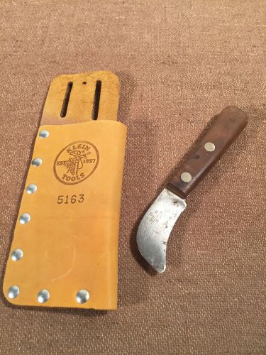 Klein Tools 5163 Leather Lineman&#039;s Knife Holder &amp; Vintage Case XX Knife No 18