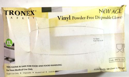 Tronex Vinyl Powder Free Examination Gloves 8973-35 X-Large 5 Boxes of 100