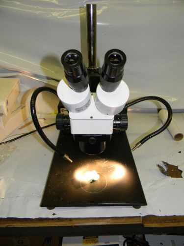Fisher stereomaster zoom microscope, 7x to 45x, dual fiber optic, 12-562-10 for sale