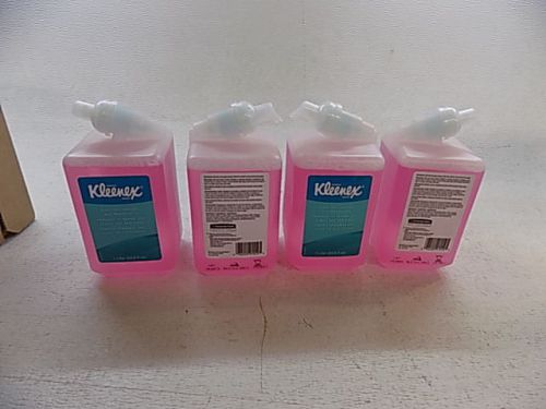 Four 1 Liter Containers Kleenex Brand Foam Skin Cleanser Soap w/Moisturizers