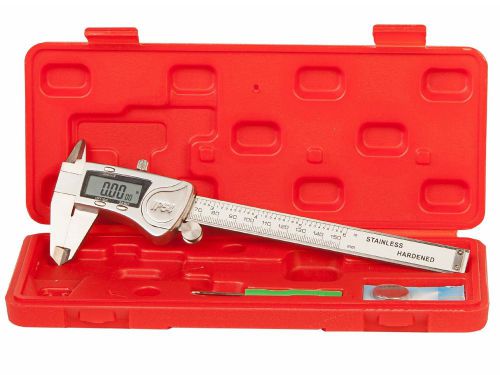 Digital caliper water resistant fractions large lcd screen 6&#034;/150mm smooth-gl... for sale