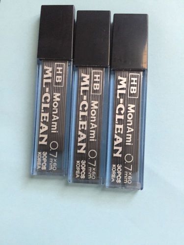 MonAmi ML Clean Mechanical Pencil Lead Refills, 0.7mm, HB, 90 Leads