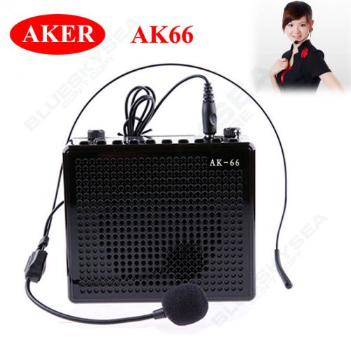 AKER AK66 Portable Microphone Waistband Voice Booster Amplifier Audio Speaker FM