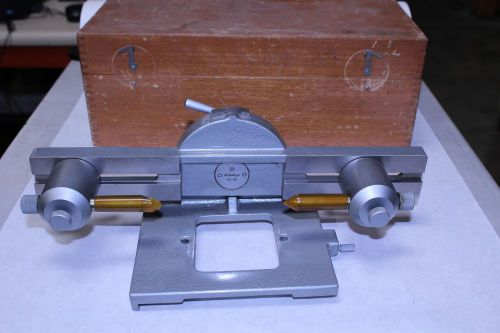 Vintage mitutoyo 176-105 precision angle comparator attachment w/ wooden box. for sale