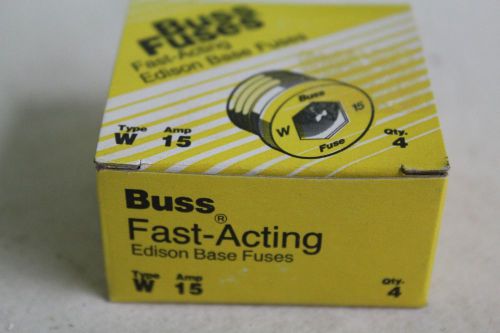 Nos lot of 4 edison-base w15 w 15 fuses for sale