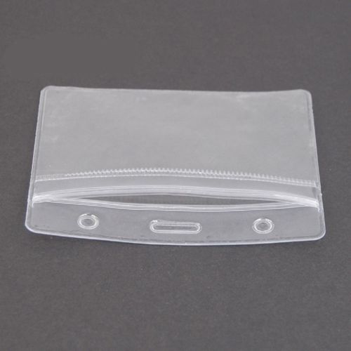 10 x show clear vertical id badge card plastic pocket holder pouches 98x 86mm ym for sale
