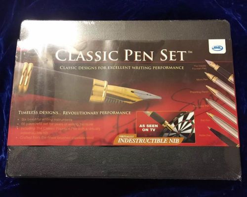 Classic Pen Set Of 6 Timeless Writing Instruments NEW, Sealed In Box Great Gift