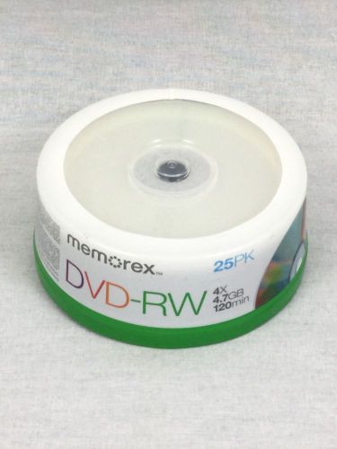 New Memorex DVD + RW 25 pk 4X 120 minute 4.7 GB #2026