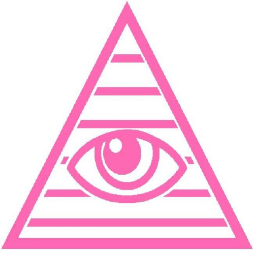 30 Custom Pink All Seeing Eye Personalized Address Labels