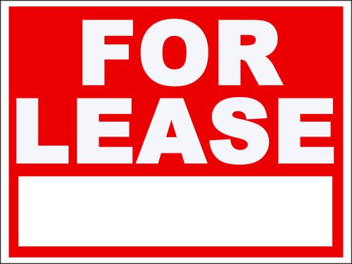 For Lease Sticker 7.5&#034; by 10.75&#034; Red Sales Leasing Advertising