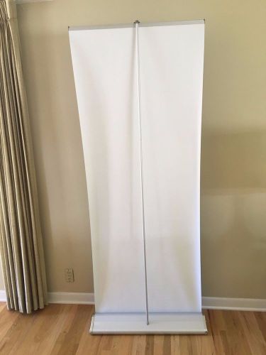 Retractable Banner Stand, Roll up Sign Display 33x 82 with case, used