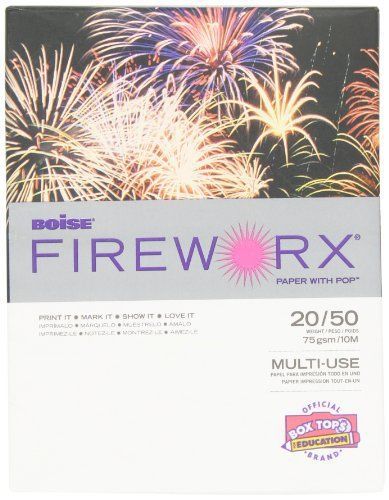 Boise fireworx color copy/laser paper, 20 lb, letter size 8.5 x 11, powder pink, for sale