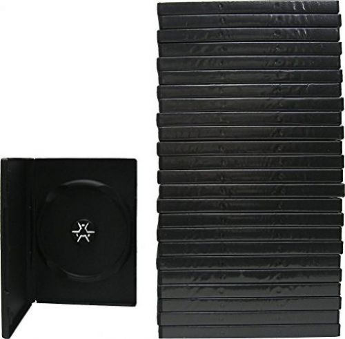 Mediaxpo 25 standard single dvd cases, 14mm, black for sale