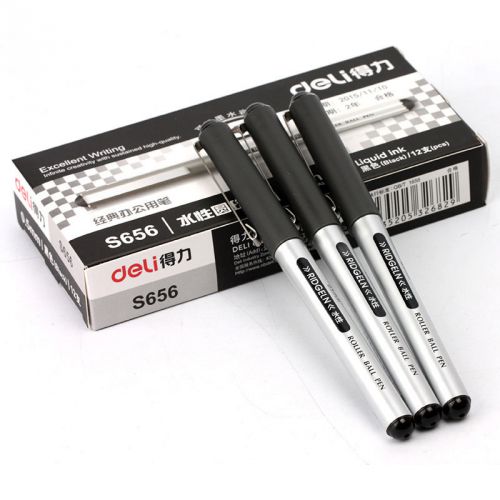 12Pcs/set 0.5mm Black Neutral Gel Lnk Pens Business Office Signature Stationery