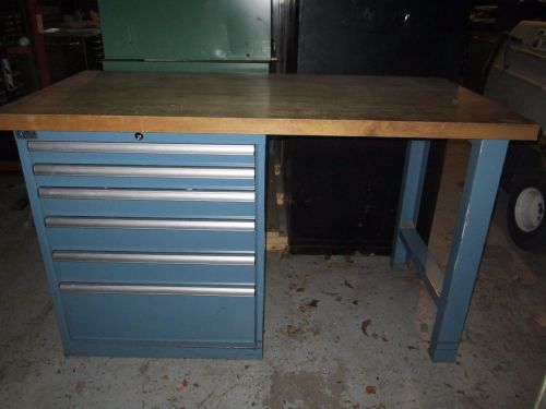 Lista 60x30&#034; butcher block workbench 6 drawer sc size cabinet for sale