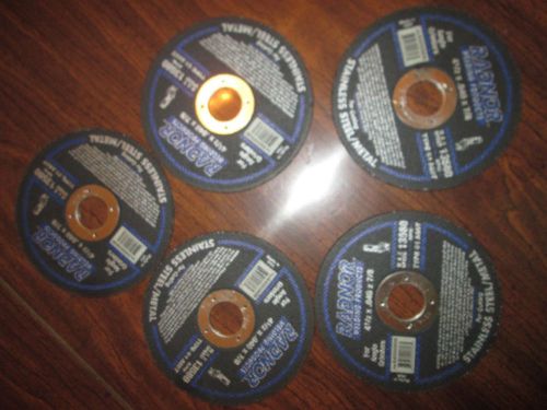 **NEW** LOT OF 5 RADNOR STAINLESS STEEL METAL CUTTING ANGLE GRINDER DISCS