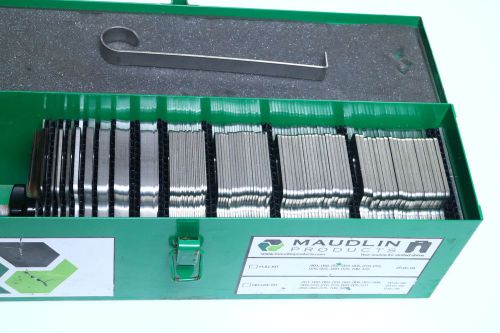 MAUDLIN PRODUCTS Slotted Shim Asst, SS, C-4 X 4 In, 160 PC