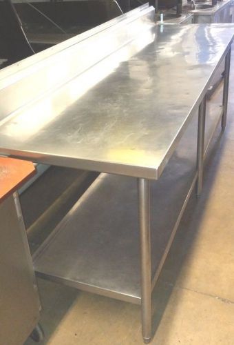 Table / 96x30x35 / ALL Sytainless-Steel with Shelves.