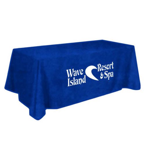 4 Sided Tablecloth 8 foot Full Color CUSTOM IMPRINTED (FREE VIRTUAL PROOF SAMPLE