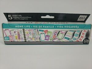 The Happy Planner 5 Sticker Rolls HOME LIFE 328pcs New