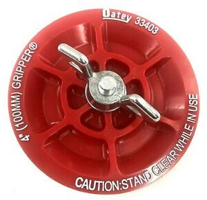 Oatey 33403 Plastic Plug with Galvanized screw and wing nut, 4-Inch RED